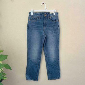 Universal Thread Plus 18/34 4 Crop Jeans Blue Stri